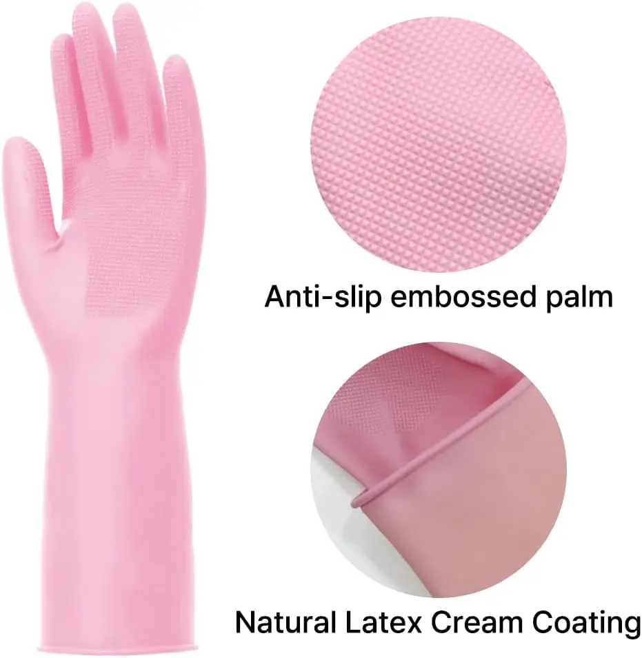 3 Pairs Cream-Coating Rubber G - Rubber Glove Cleaning 评论和价格