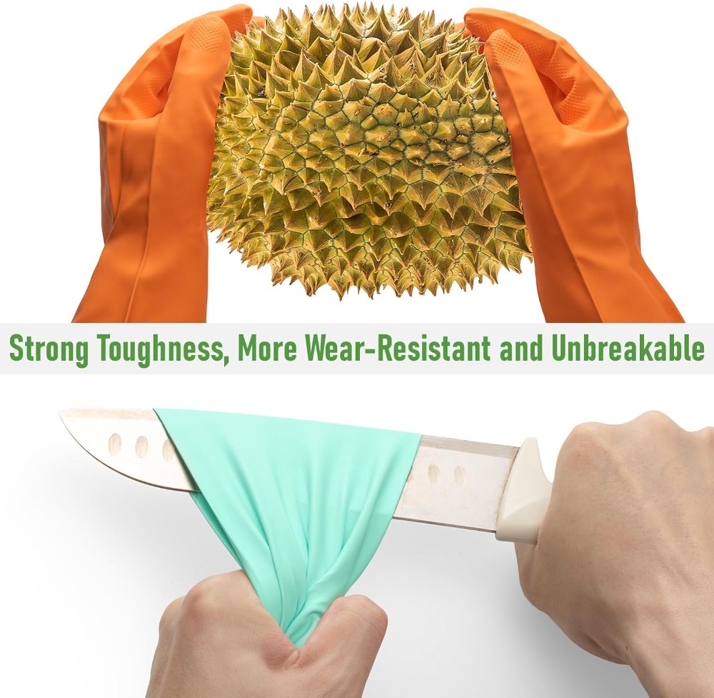 3 Pairs Colorful Rubber Dishwa - Rubber Glove Cleaning 评论和价格