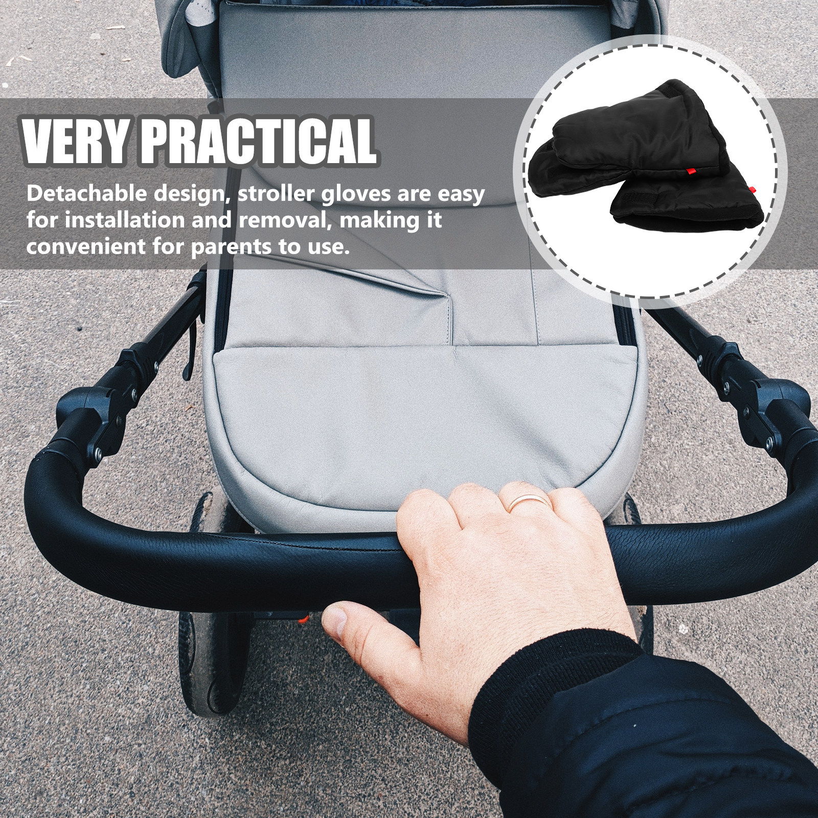 1Pair Insulated Stroller Glove - Winter Glove Insulated 评论和价格