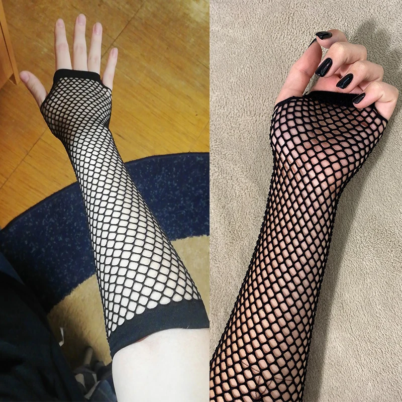 Women Fashion Neon Fishnet Fin - Fingerless Glove Knit 评论和价格