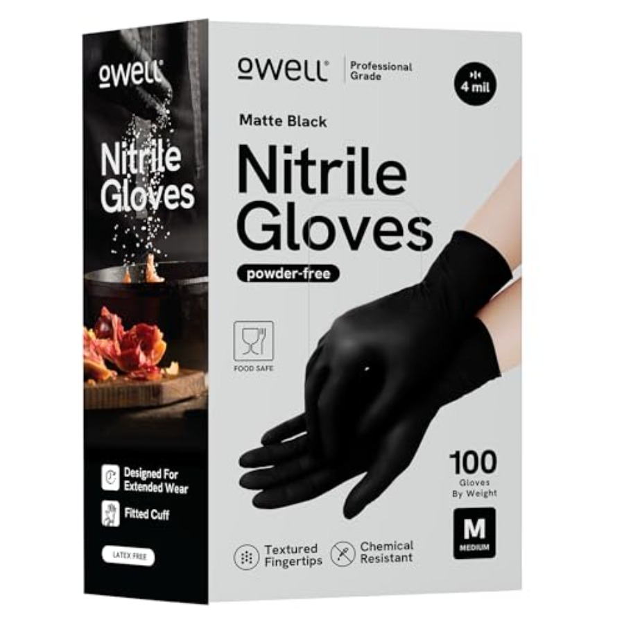 ® Black Nitrile Gloves - 4 Mil - Exam Glove Nitrile 评论和价格